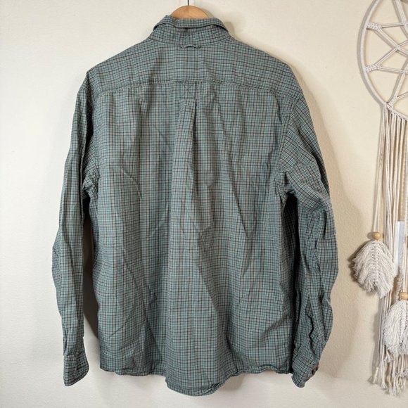 Eddie Bauer Men's Green Micro Plaid Long Sleeve Casual Button Shirt Size XL - Picture 5 of 12